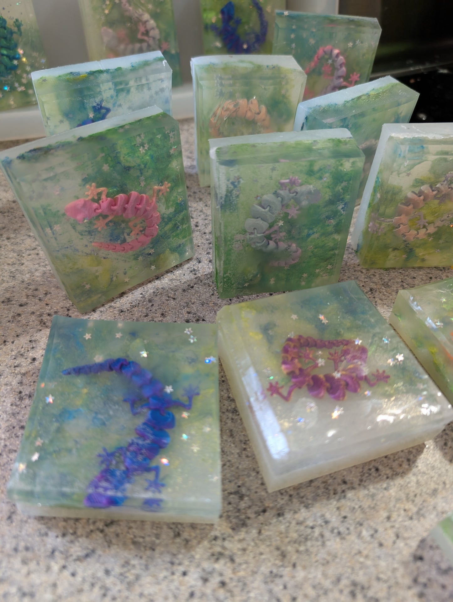 3D printed Lizard Soap Bars