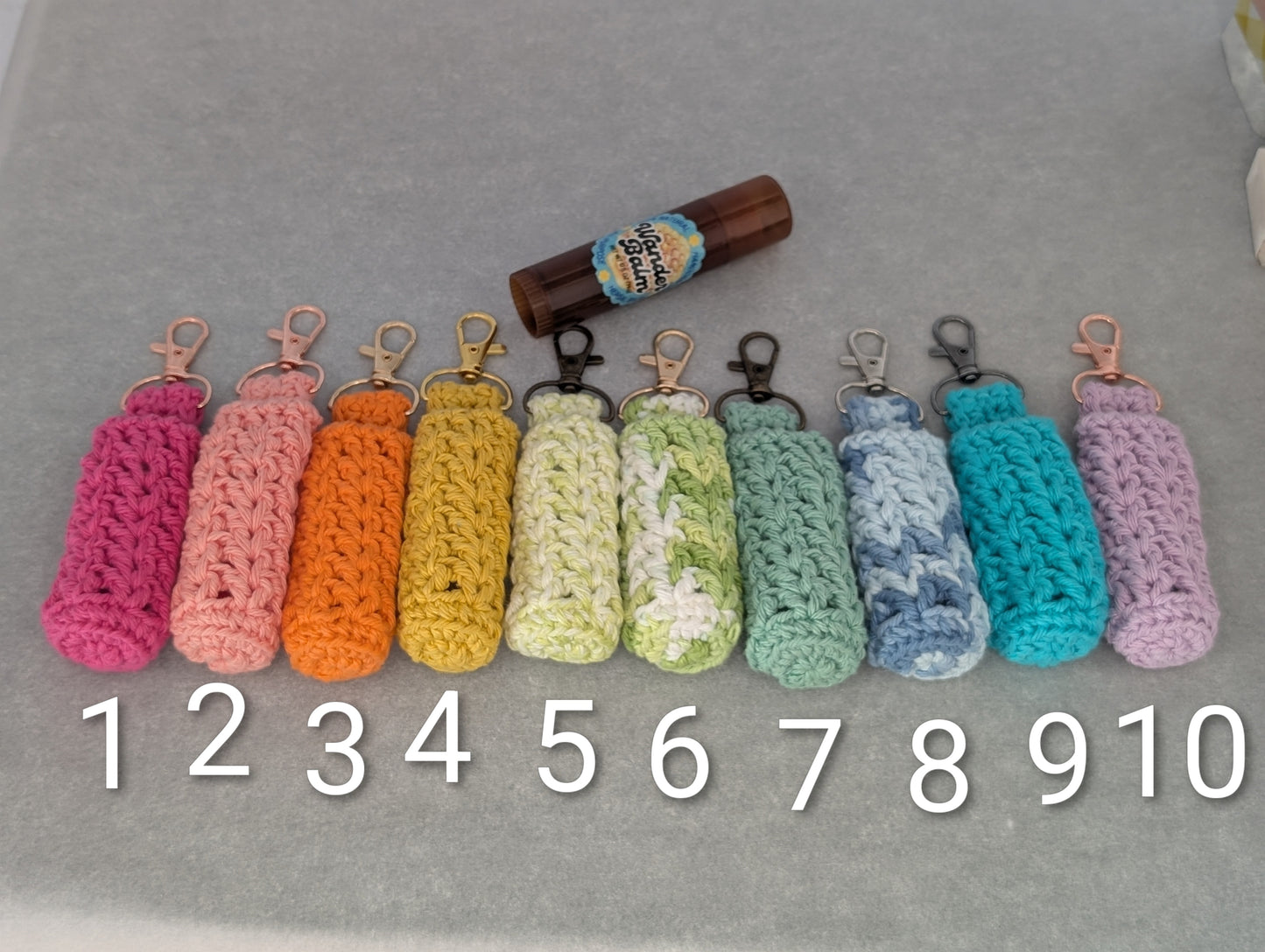 Wander Balm Crochet Keychain Holder