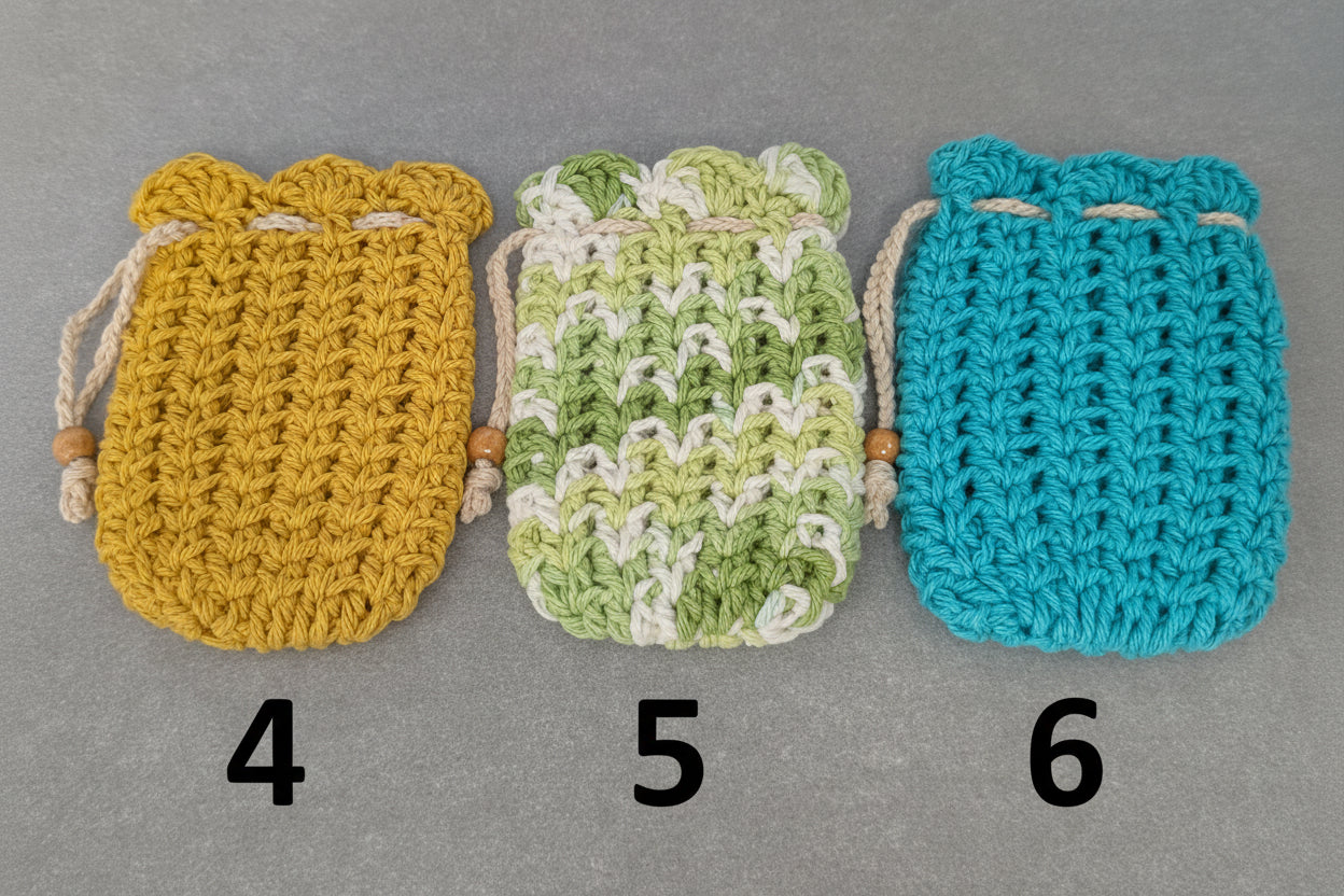 Handmade Cotton Soap Saver Bags (multiple colors available)
