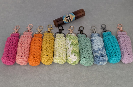 Wander Balm Crochet Keychain Holder