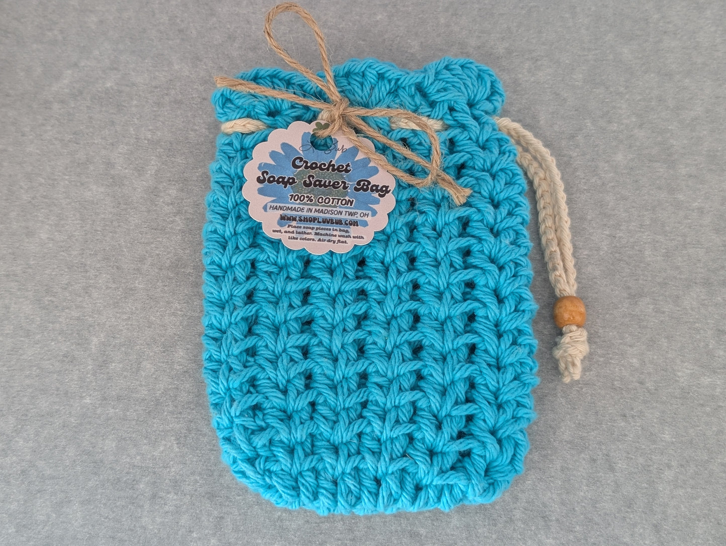 Handmade Cotton Soap Saver Bags (multiple colors available)