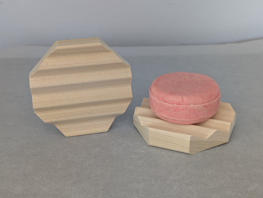 Natural Alder Wood Round Soap Dish